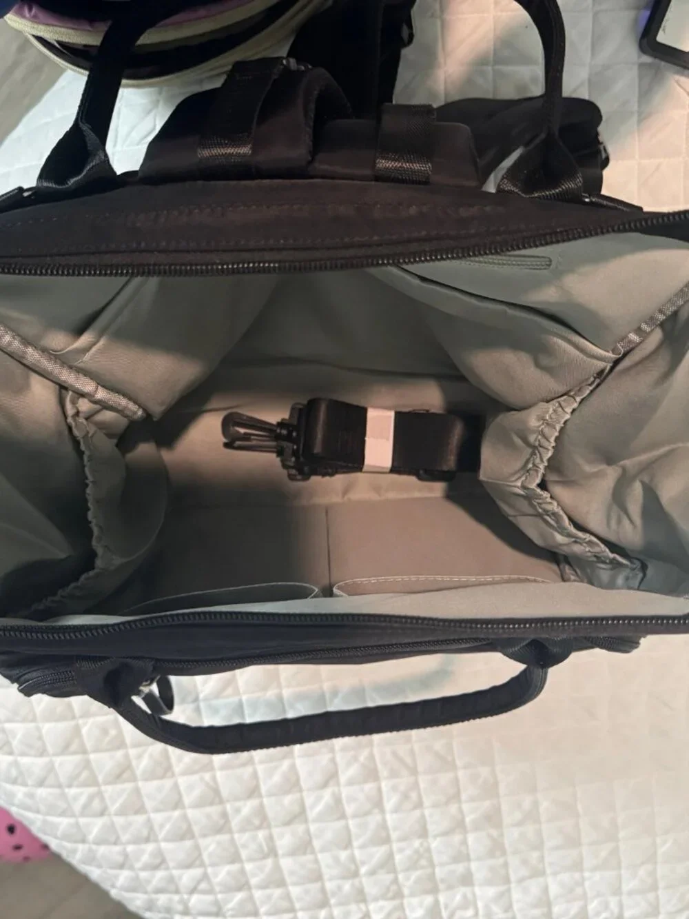 Black Convertible Diaper Bag Backpack with Stroller Straps - 14 Pockets, Insulat